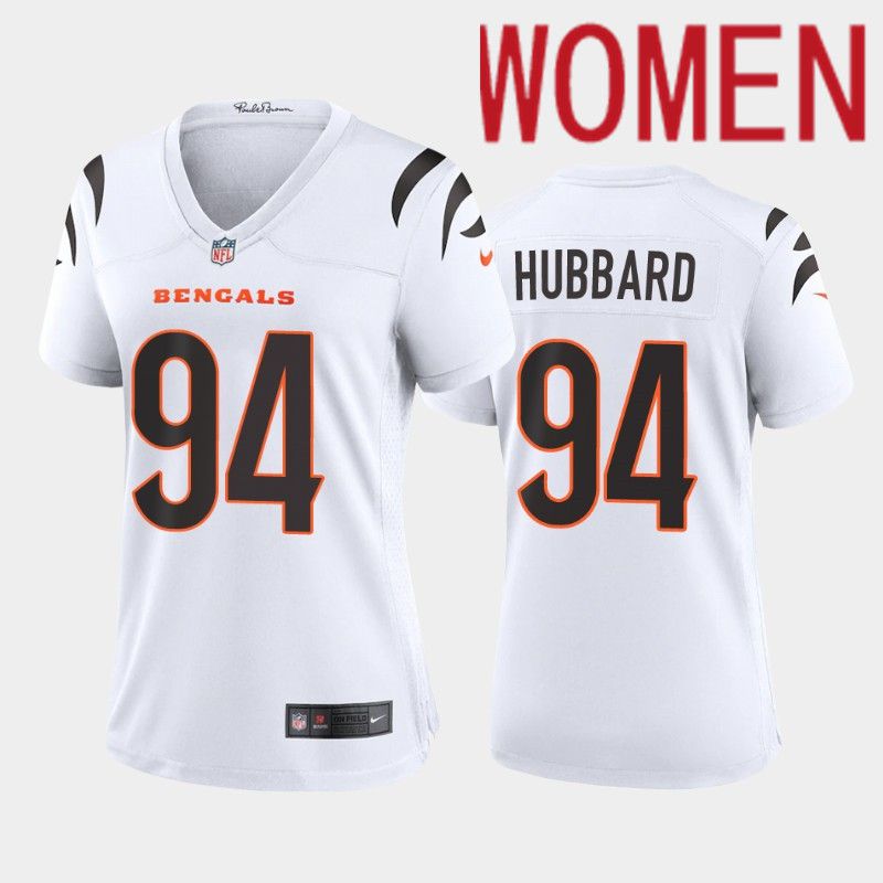 Women Cincinnati Bengals #94 Sam Hubbard Nike White Game NFL Jersey->women nfl jersey->Women Jersey